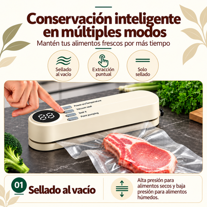 Mini selladora al vacío inalámbrica, portátil y pequeña, para empacar Alimentos